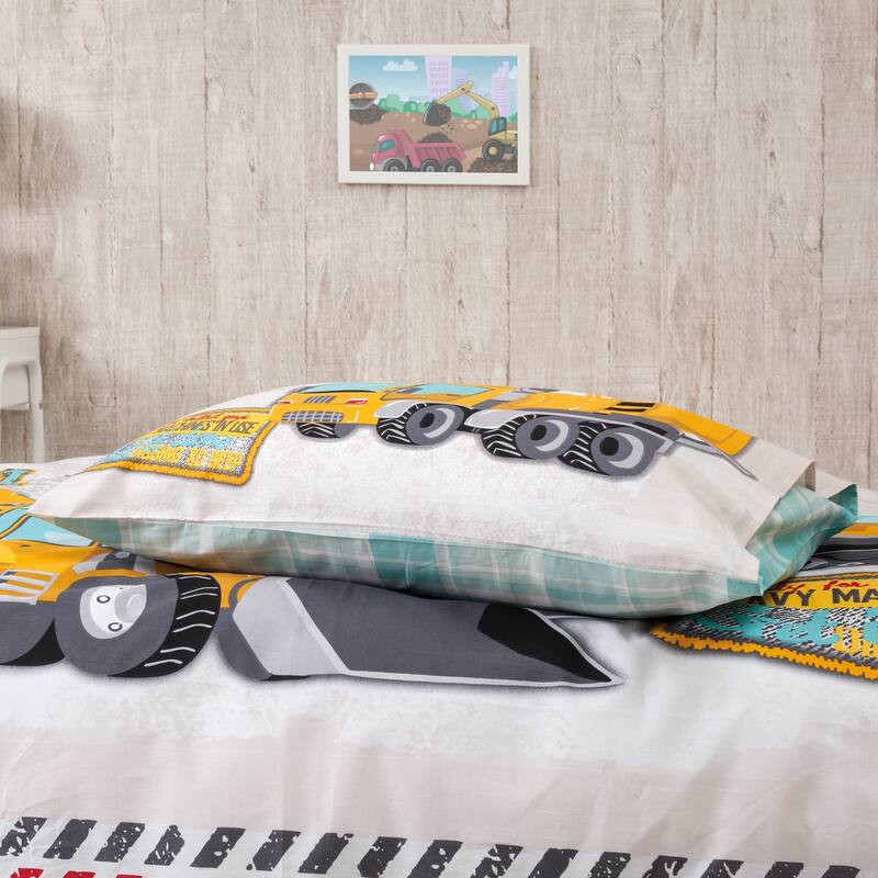 SUSSEXHOME Building White Twin Size Duvet Cover Set Yellow On Sale Bed Bath & Beyond